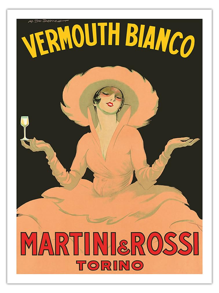 額装品/Vermouth Bianco/マルチェロ ドゥボビッチ/アートポスター Amazon｜Vermouth Bianco – Martini & Rossi – Torino (トリノ